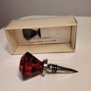 Red Gem Bottle Stopper